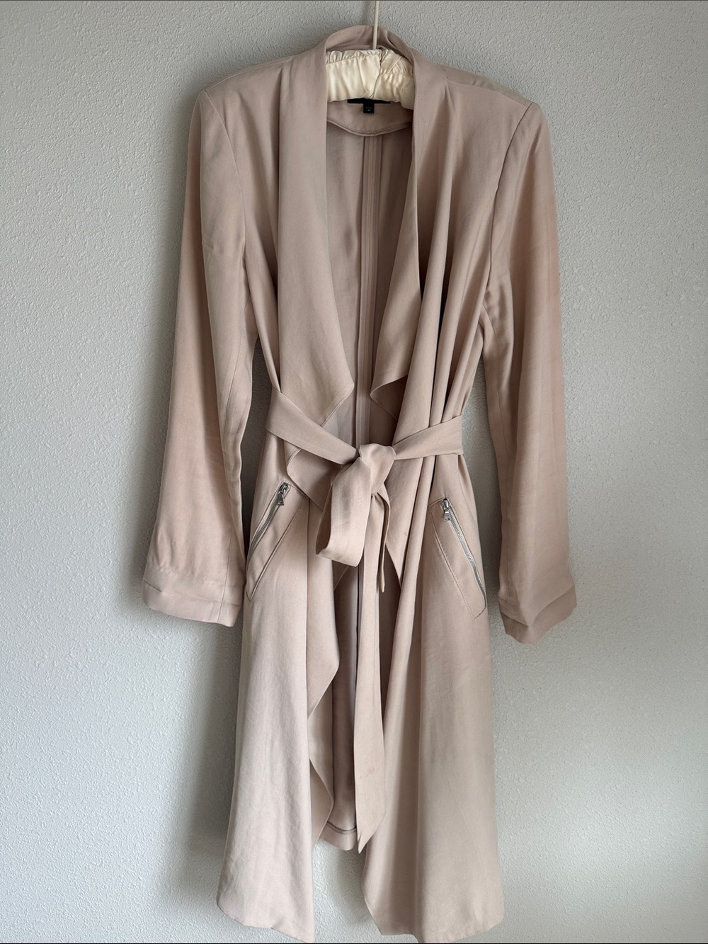 Express Beige Wrap Coat - size Medium